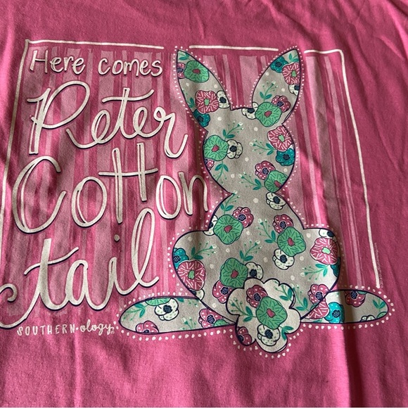 Southernology Peter Cottontail Bunny Easter Classic Pink T-Shirt 2XL - Picture 1 of 5